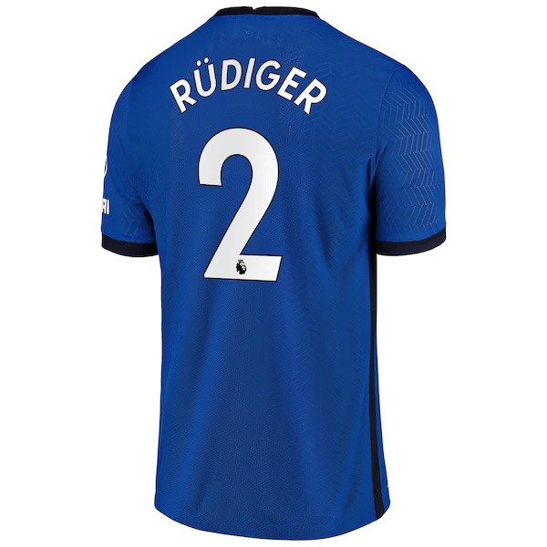 Camiseta Chelsea NO.2 Rudiger Replica Primera Ropa 2020/21 Azul